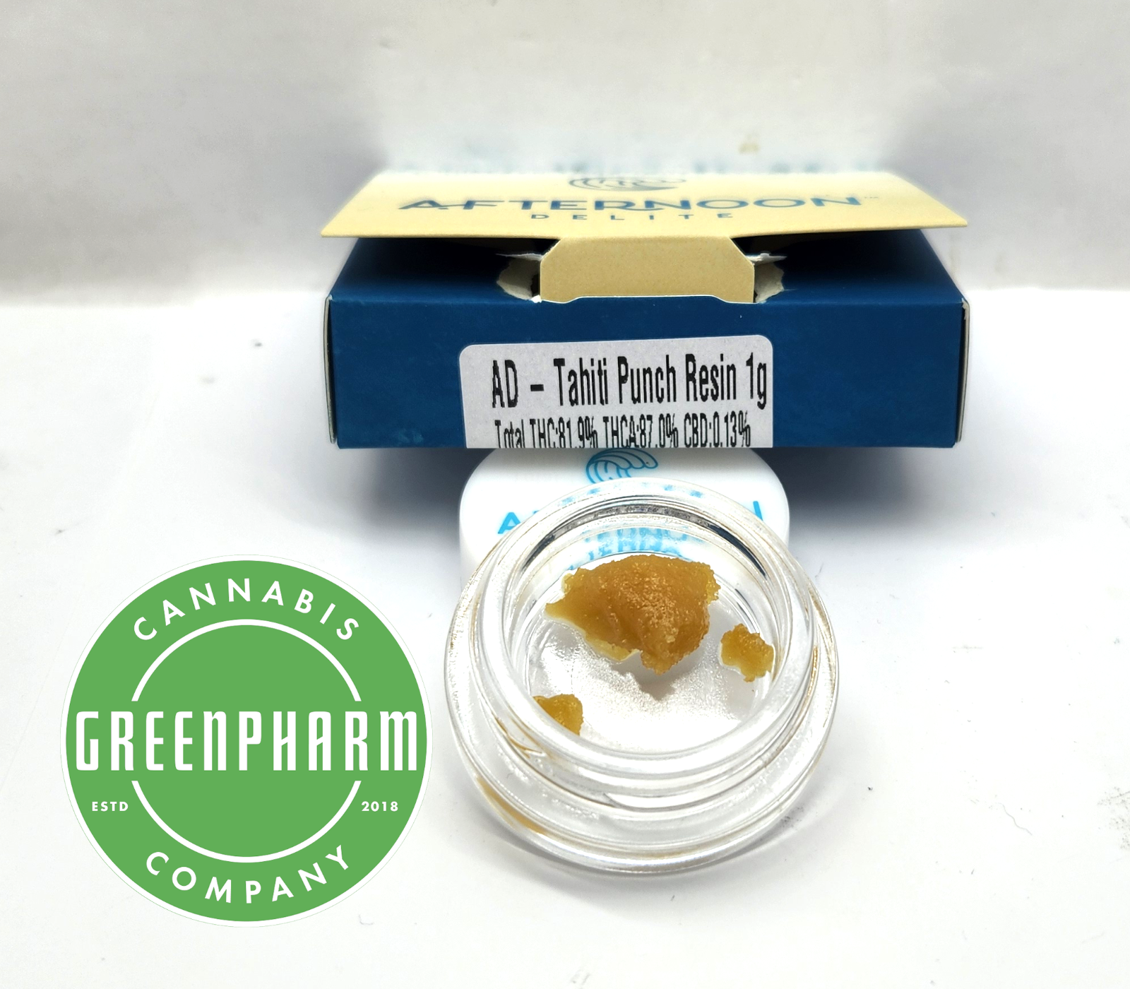 Photograph of product: Concentrate | Afternoon Delite | Tahiti Punch Live Resin