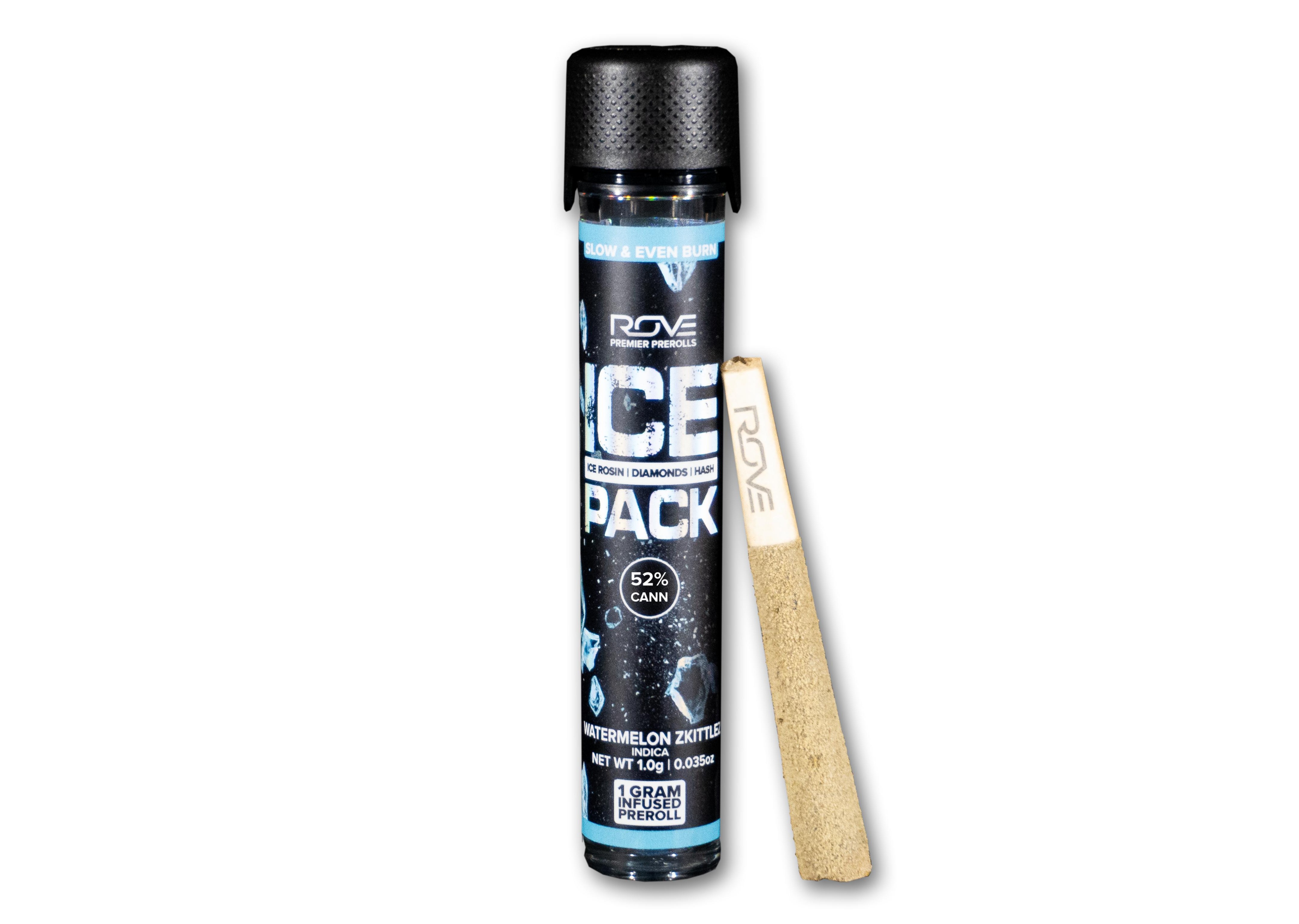 Photograph of product: Rove | Watermelon Zkittlez | Triple Infused Pre-Roll | 1g