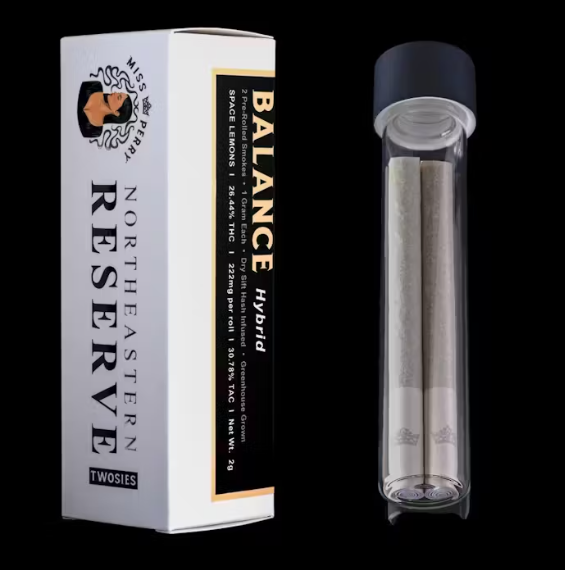 Photograph of product: Northeastern Reserve | Space Lemons x Nam Wah | Infused Pre-Rolls | 2 Pack | 2g