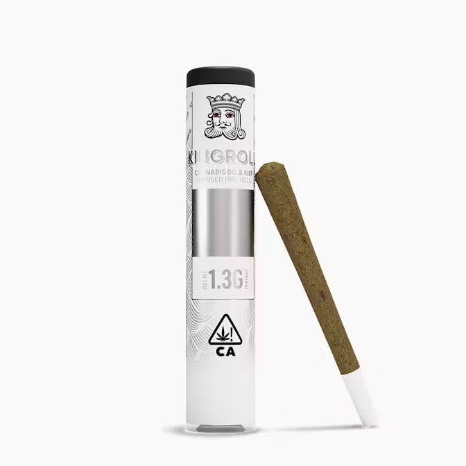 Photograph of product: BISCOTTI X LEMON CHERRY GELATO - KIEF INFUSED PREROLL 1.3G - HYBRID - KINGROLL