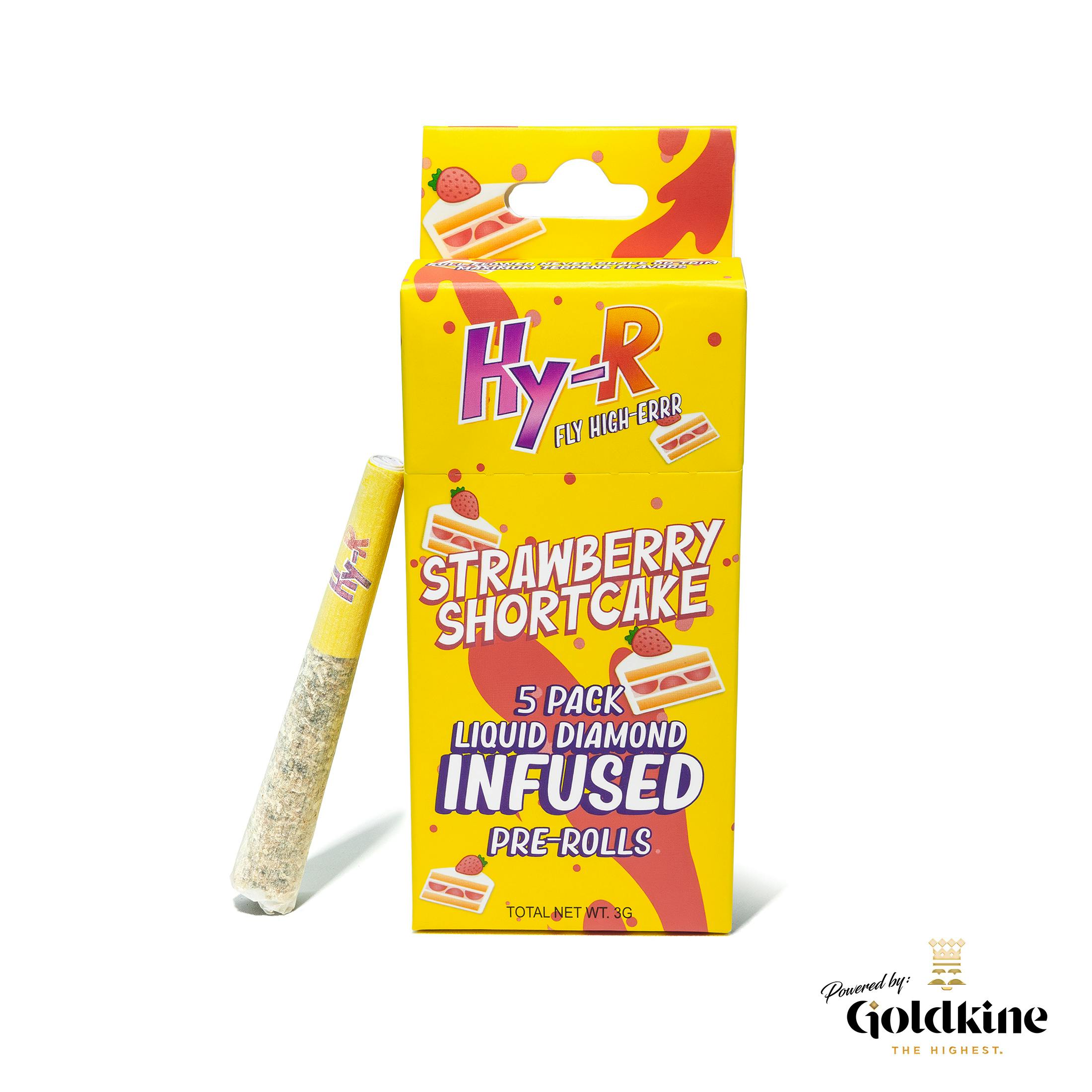 Photograph of product: AU HY-R: Strawberry Shortcake (.5g x 5) 5-Pack Infused Prerolls