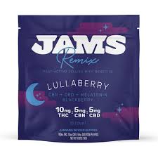 Photograph of product: JAMS - Lullaberry - 10 Pack 2:1:1 TH-oui:CBN:CBD - Oui'd Fast Acting Gummies