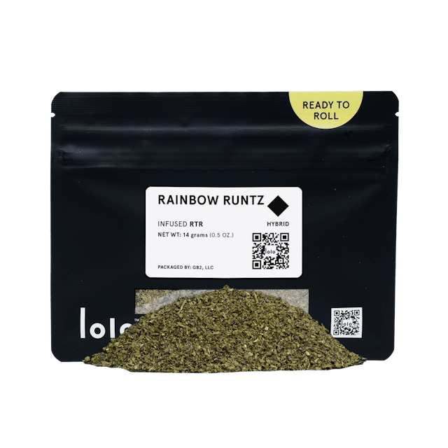 Photograph of product: Rainbow Runtz | 14g Indoor Kief Infused Shake
