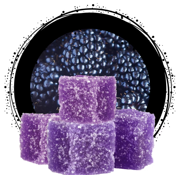 Photograph of product: Ozone Blackberry Gummies 100mg 20pk