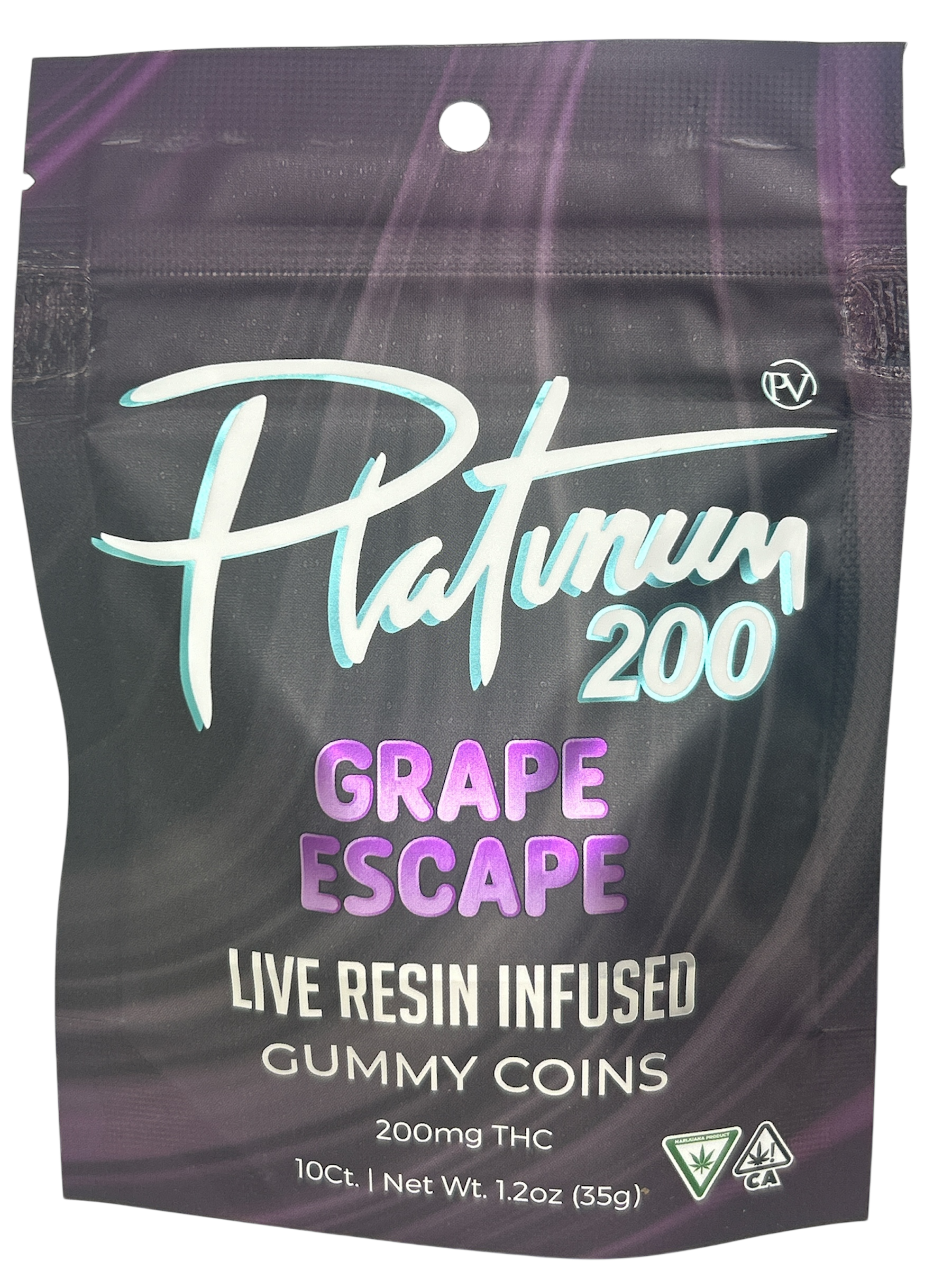 Photograph of product: Grape Escape | 200mg Live Resin Coins
