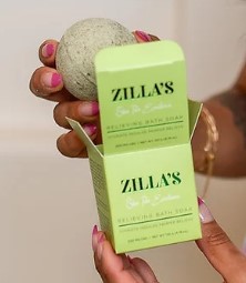 Photograph of product: Zilla's - Lemongrass Sage - 500mg CBD Bathbomb