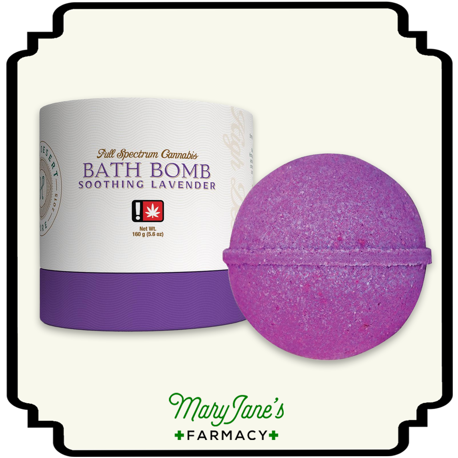 Photograph of product: Soothing Lavender Full Spectrum Bath Bomb