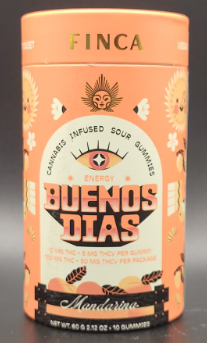Photograph of product: Finca | (Buenas Dias) Mandarina Energy Gummies | Edible | 10mg X 10