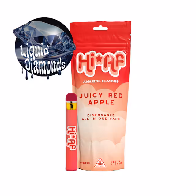 Photograph of product: Hi*AF | Disposable Vape | Juicy Red Apple | 1g
