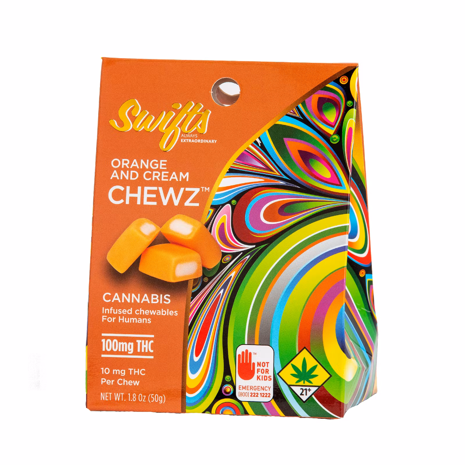 Photograph of product: Swifts | Orange Cream | Chewz | 100mg TH-oui
