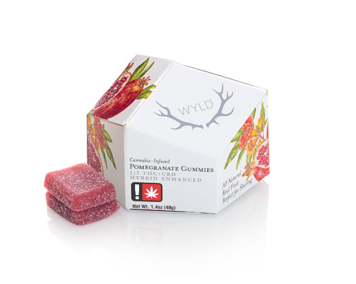 Photograph of product: 1:1 TH-oui/CBD Pomegranate | 10pc