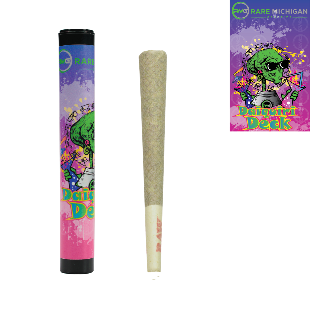 Photograph of product: Daiquiri Deck Pre-Roll | Rare Michigan Genetics | 1g (5/$15)