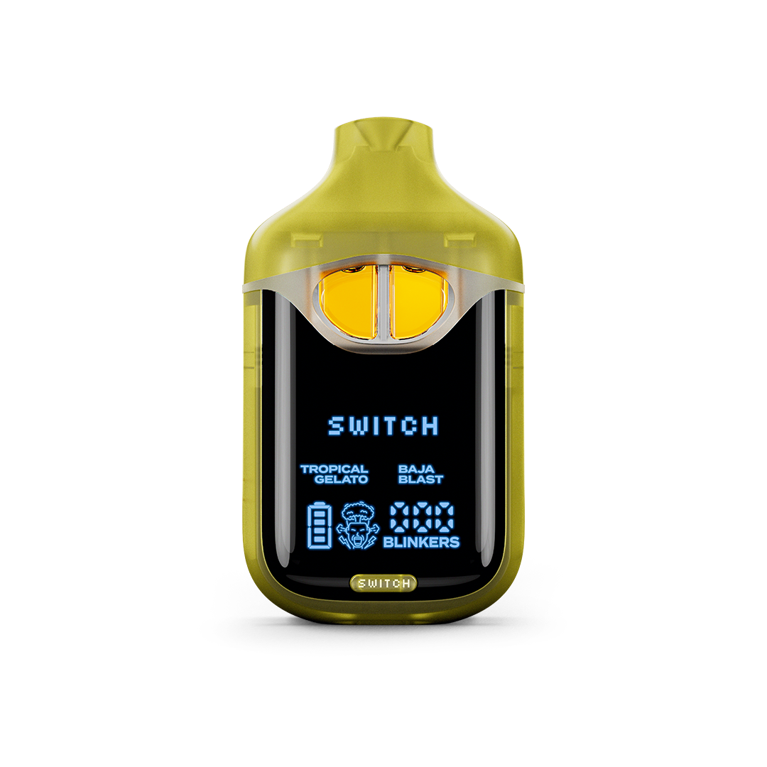Photograph of product: Boutiq Switch Glow Liquid Live Diamonds Dual Tank All In One - Tropical Gelato x Baja Blast (Hybrid/Hybrid)