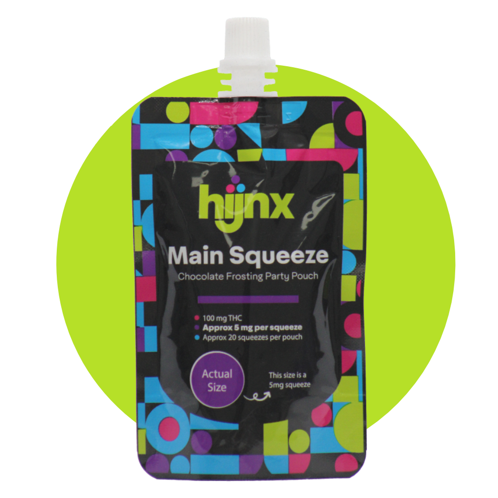 Photograph of product: SQUEEZE CHOCOLATE FROSTING POUCH | 100MG