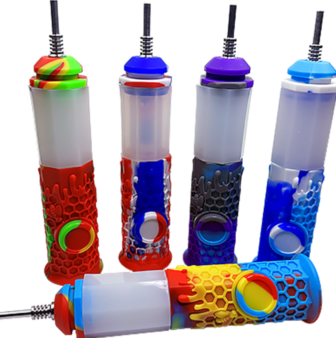 Photograph of product: Silicone Nectar Bubbler with Stash- 10mm Tip