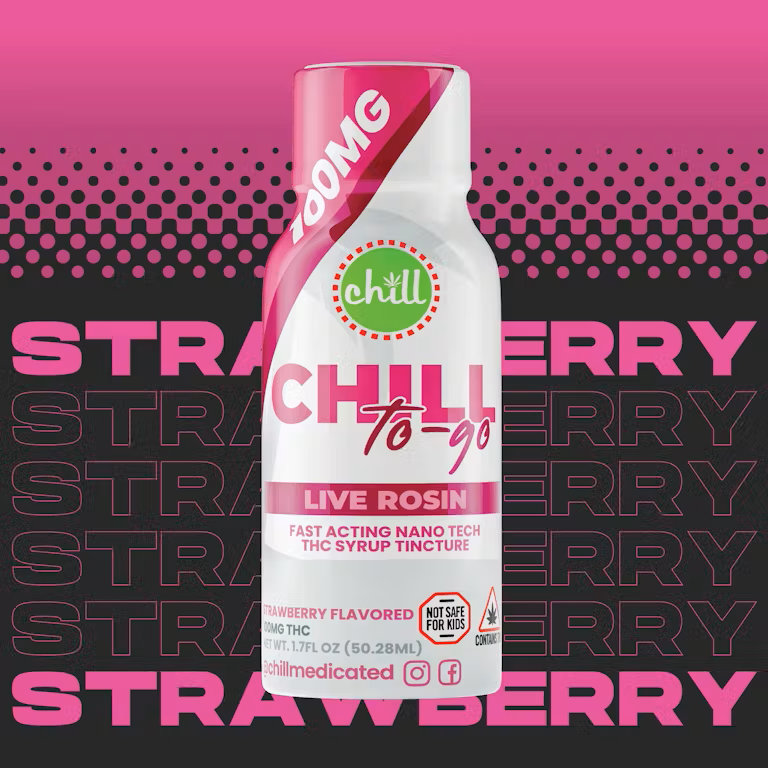 Photograph of product: CHILL | SYRUP TO GO | STRAWBERRY | 100MG