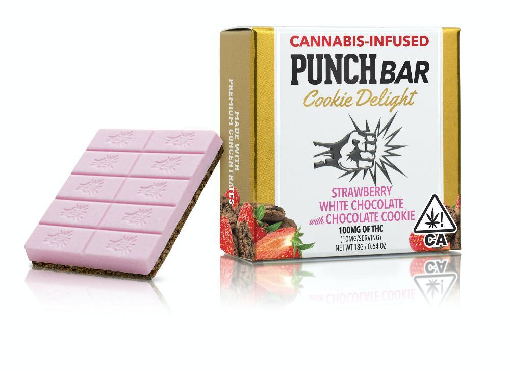 Photograph of product: Strawberry White Chocolate w/ Chocolate Cookie (100mg)