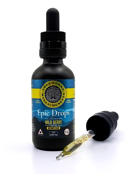 Photograph of product: Treeworks Epic Drops 3000mg 60mL - Wildberry