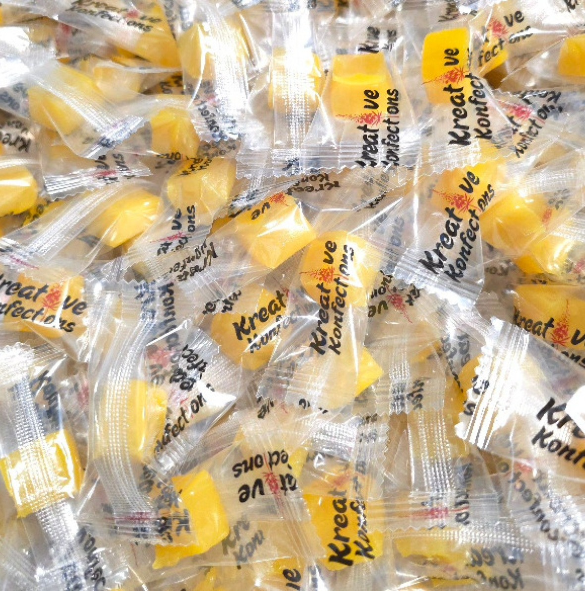 Photograph of product: Banana 1:1 (100mg) Hybrid Karamels 10pk by Kreative Konfections