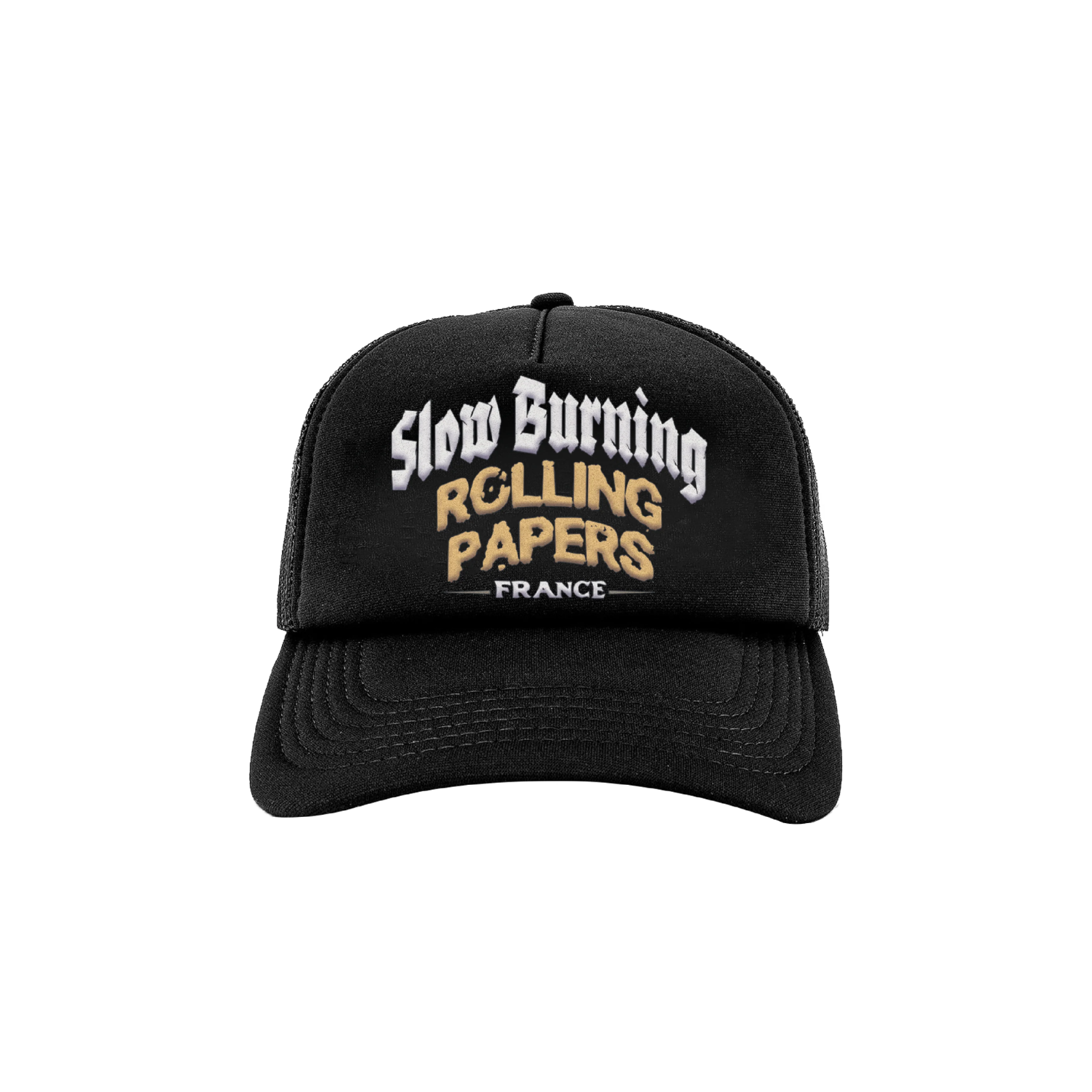 Photograph of product: Trucker Hat | Slow Burning - Black | Zig Zag