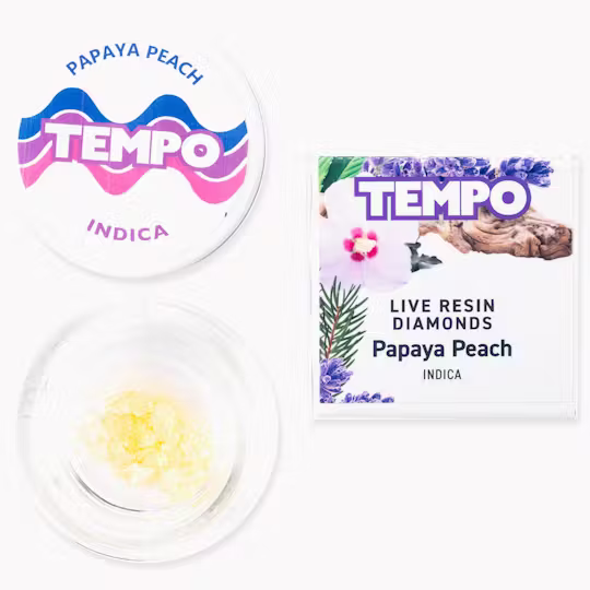 Photograph of product: 1G - LIVE RESIN DIAMONDS - TEMPO - PAPAYA PEACH