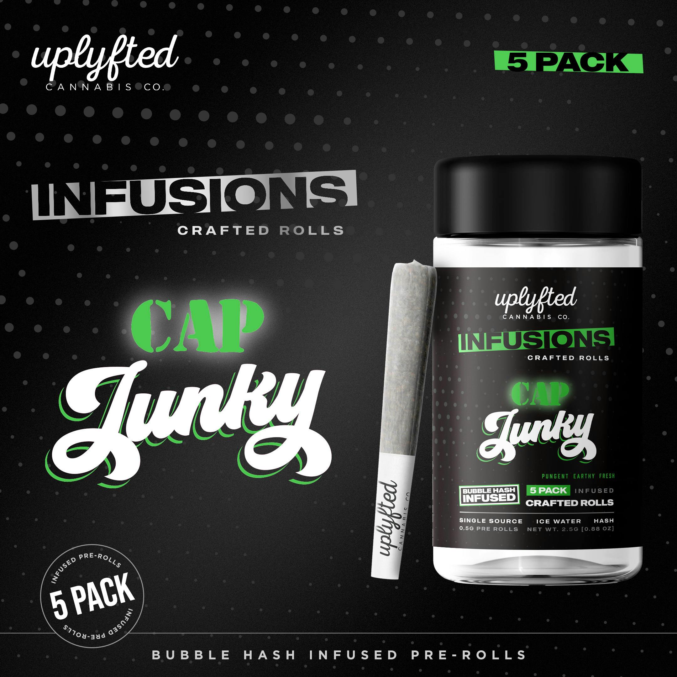 Photograph of product: Uplyfted - Cap Junky Bubble au chocolat 5-Pack 0.5g Pre-Rolls