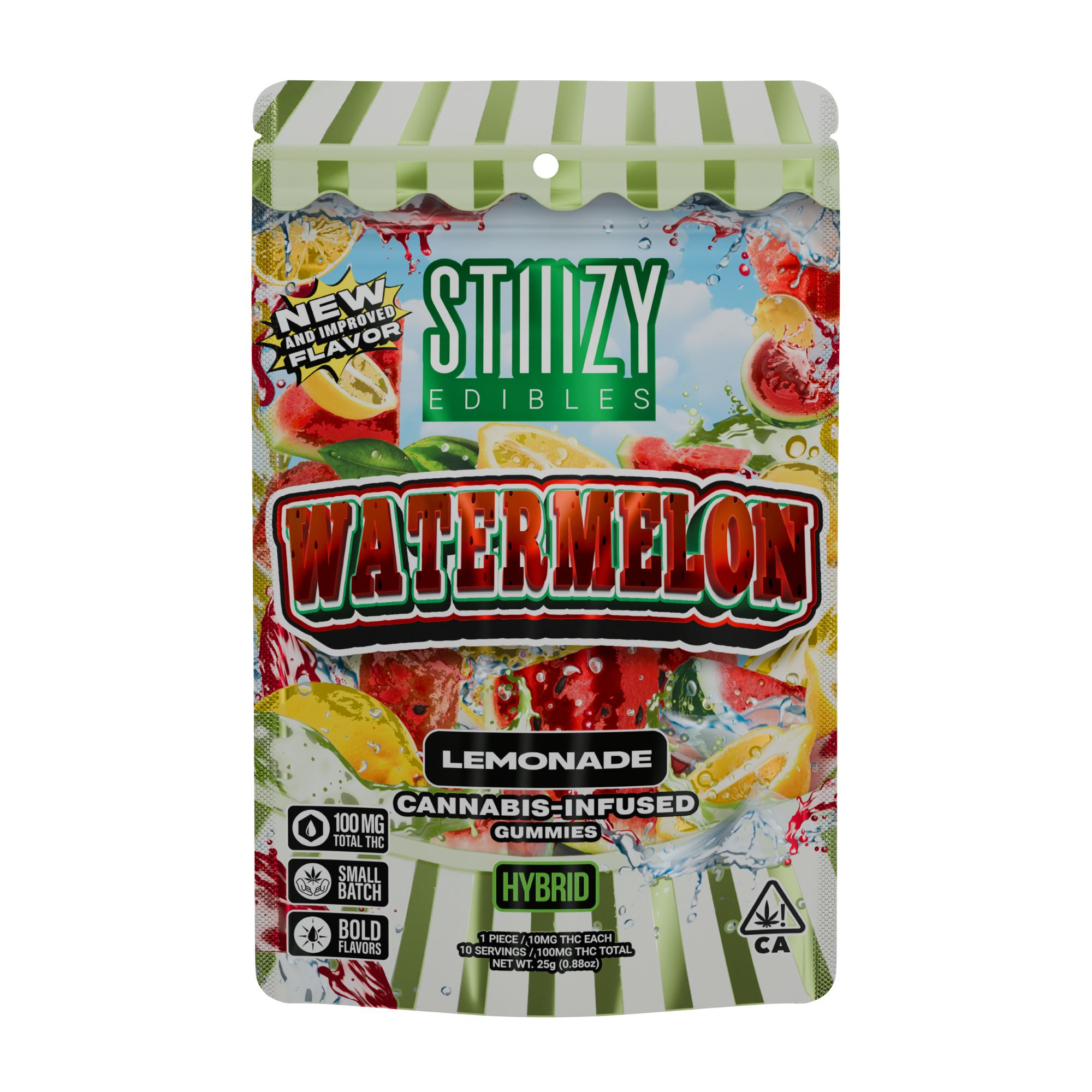 Photograph of product: 100mg Watermelon (Hybrid) Lemonade STIIIZY Gummies $18 or 2/$30