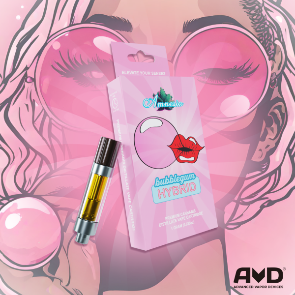 Photograph of product: Amnesia - Bubble Gum Cartridge 1g
