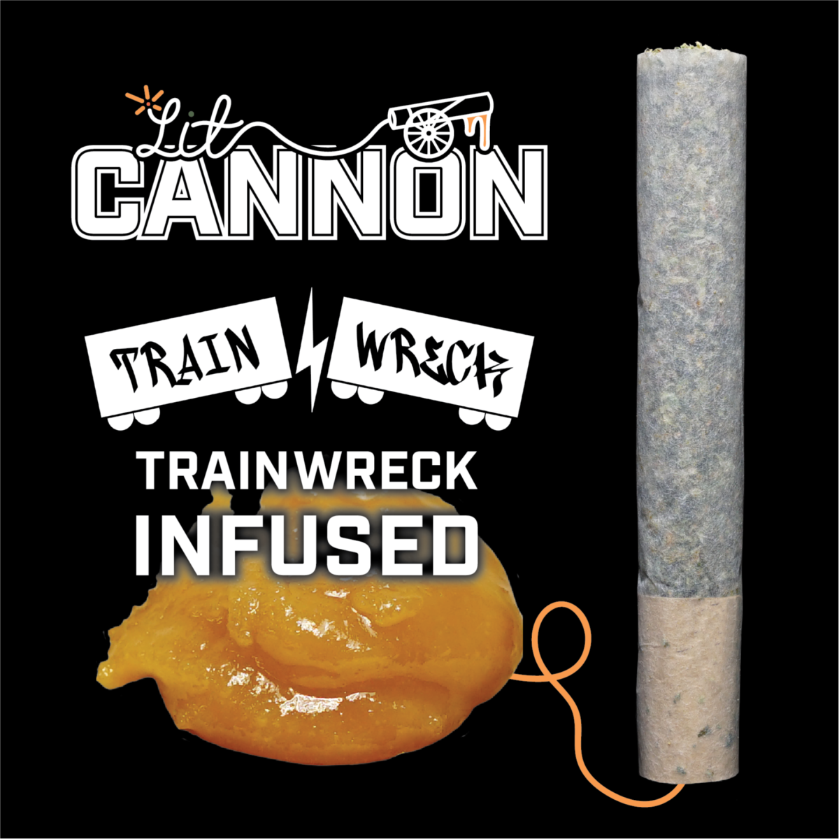 Photograph of product: Nimbus Cannons | Trainwreck Infused with Trainwreck Pre-Roll | 1.0g