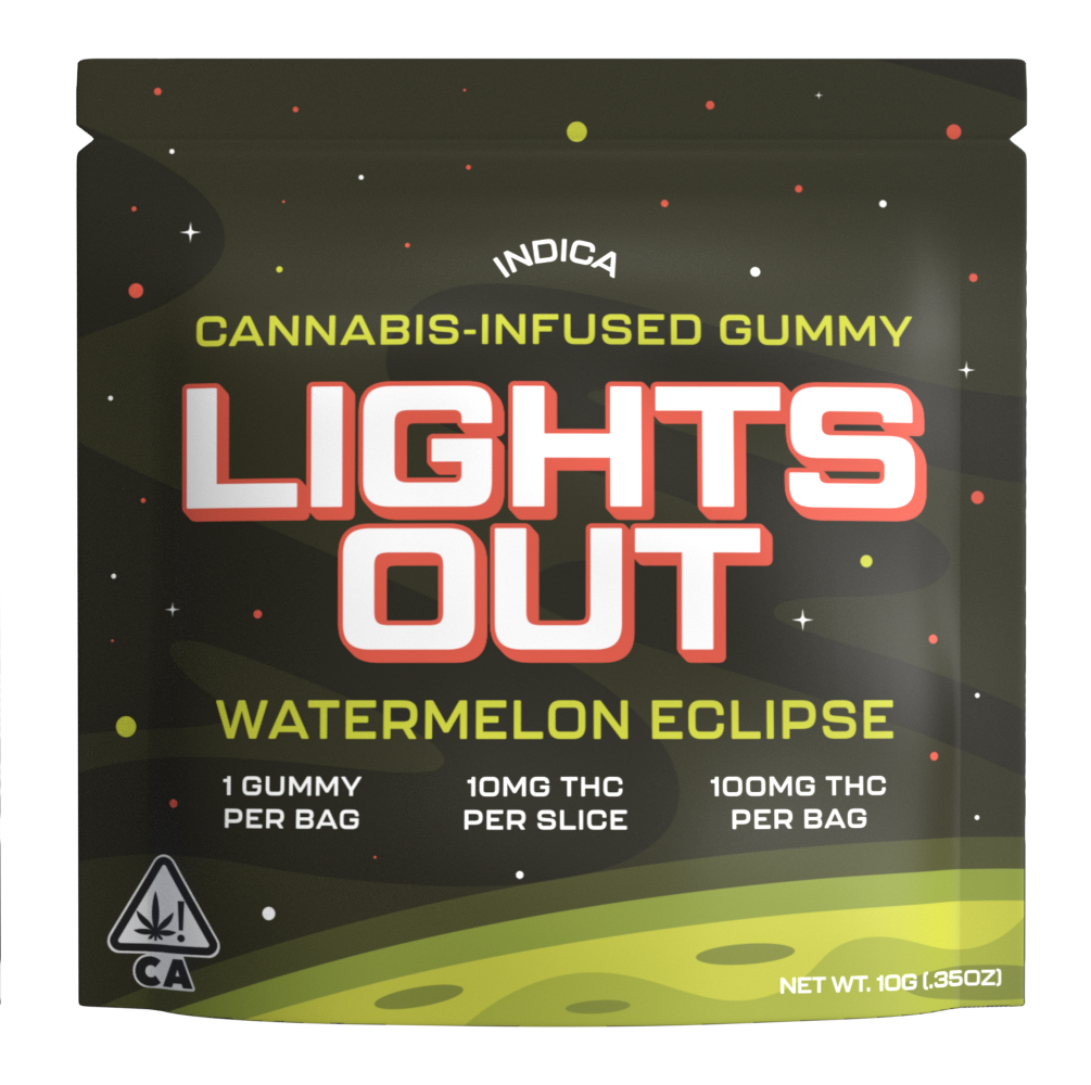 Photograph of product: Lights Out Gummy Watermelon Eclipse - Oui'd (100mg)