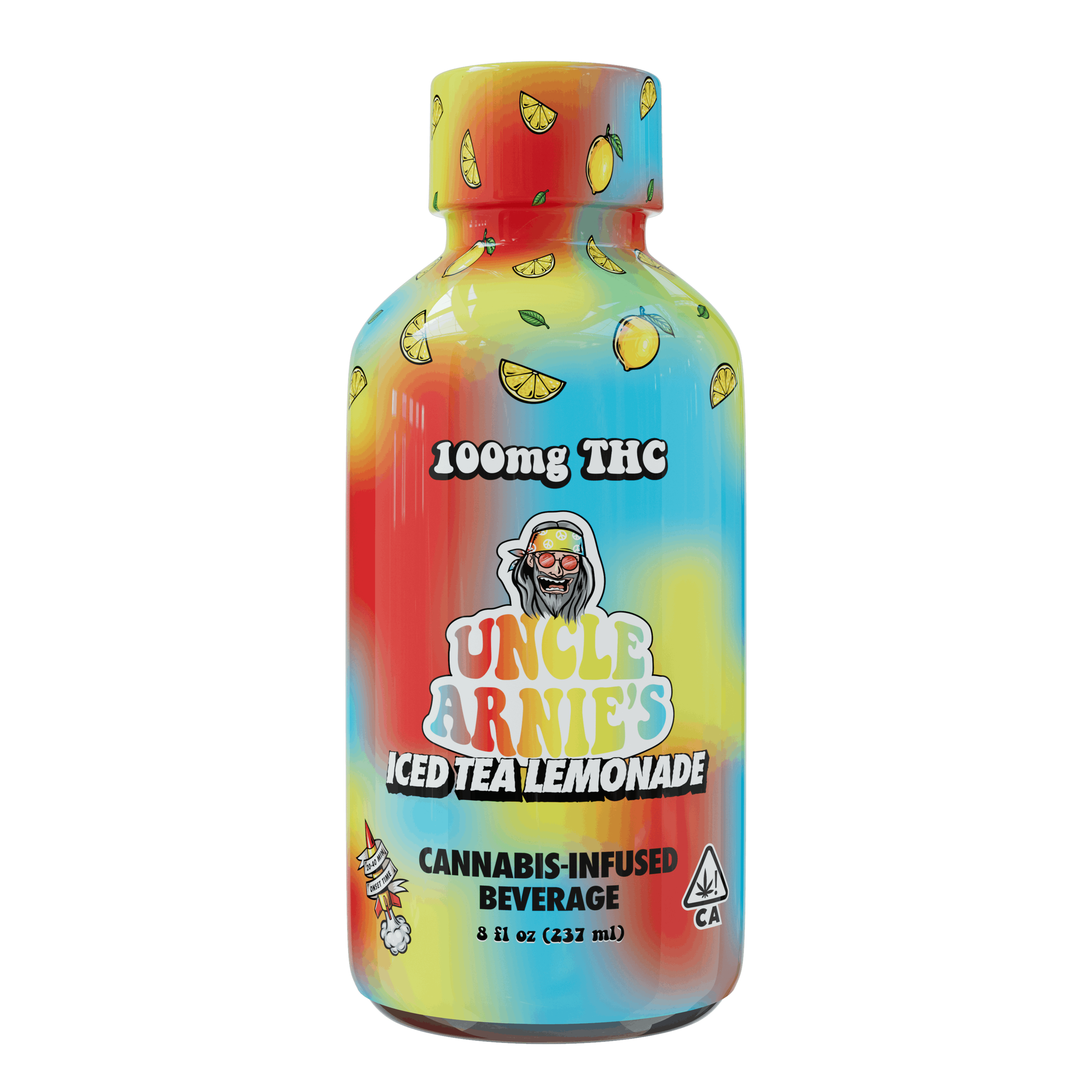 Photograph of product: Uncle Arnie's Iced Tea Lemonade (H) Beverage 100mg 8oz