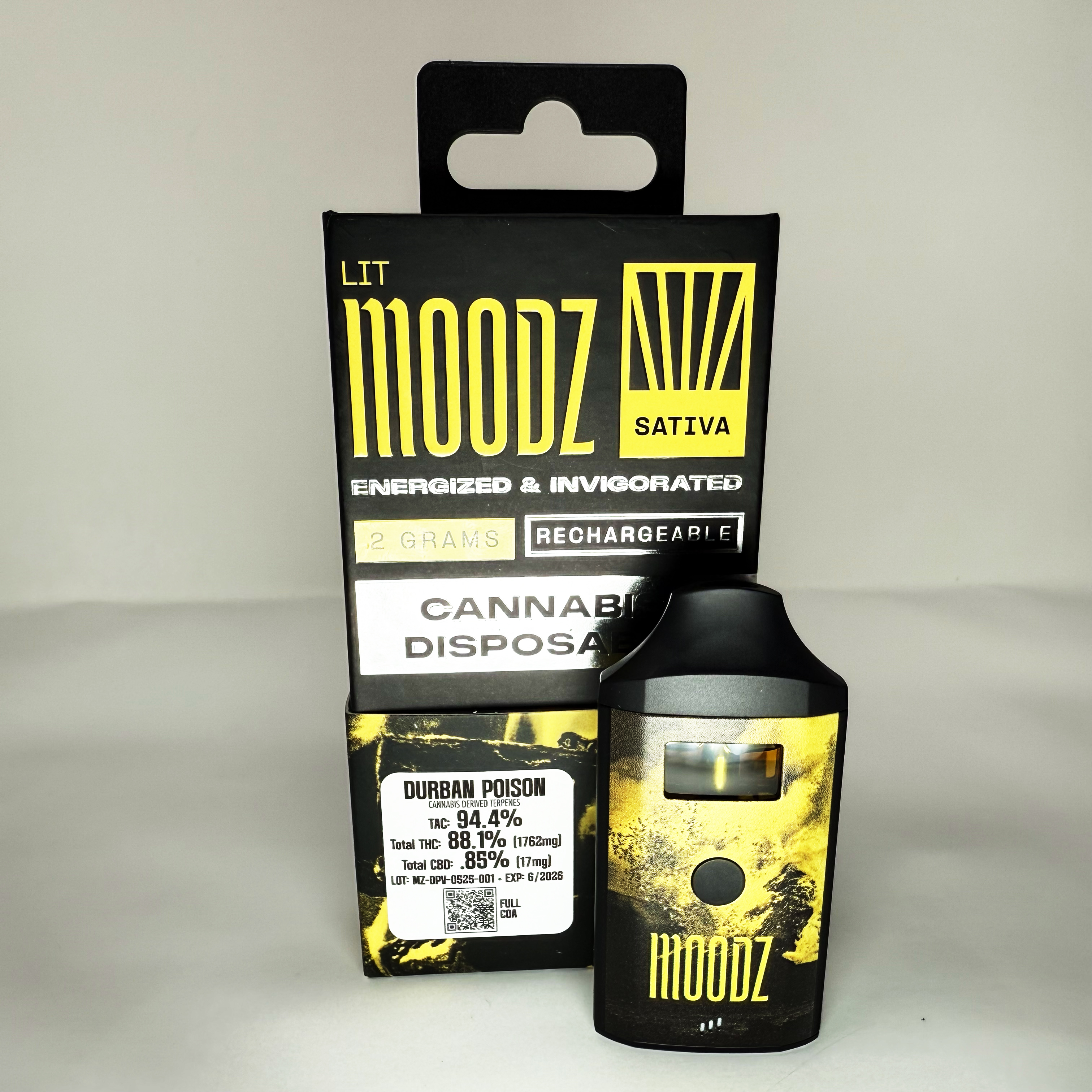 Photograph of product: Moodz | Durban Poison AIO | 2g