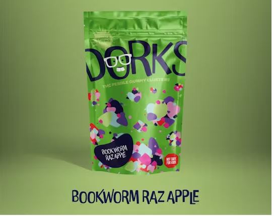 Photograph of product: Dorks Bookworm Raz Apple | 100mg