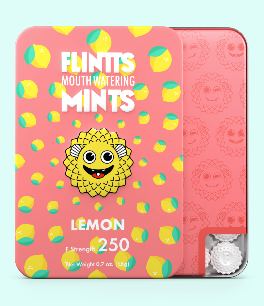 Photograph of product: Flintts Mints | Lemon | F Strength 250