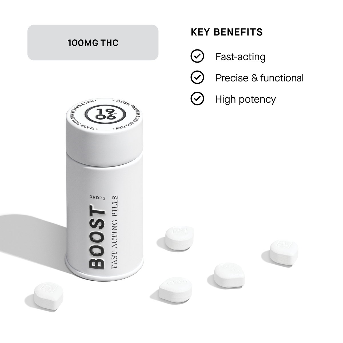 Photograph of product: 1906 | Boost Tablets | 20 Pack (100mg)