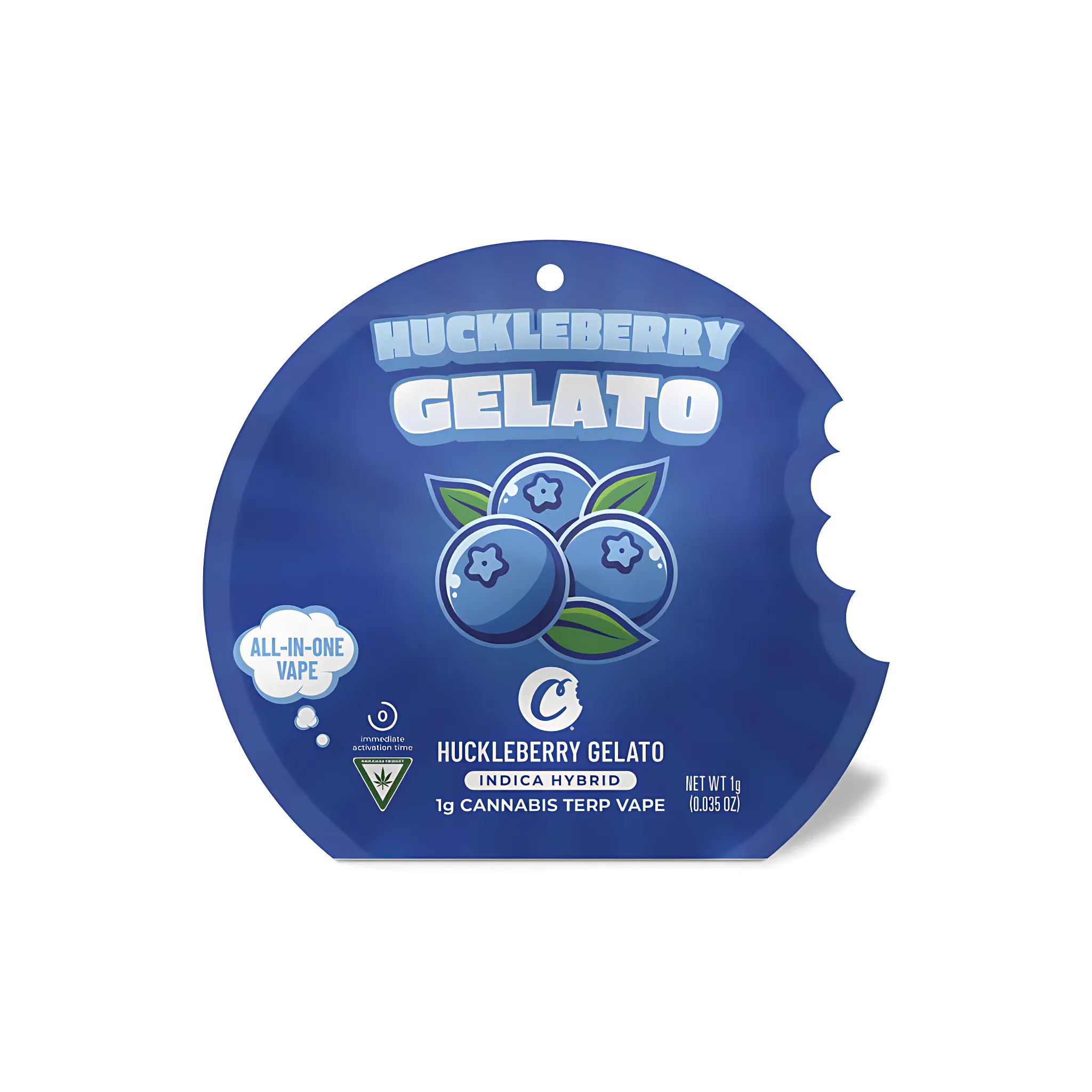 Photograph of product: Cookies - Huckleberry Gelato - 1g Disposable Vape