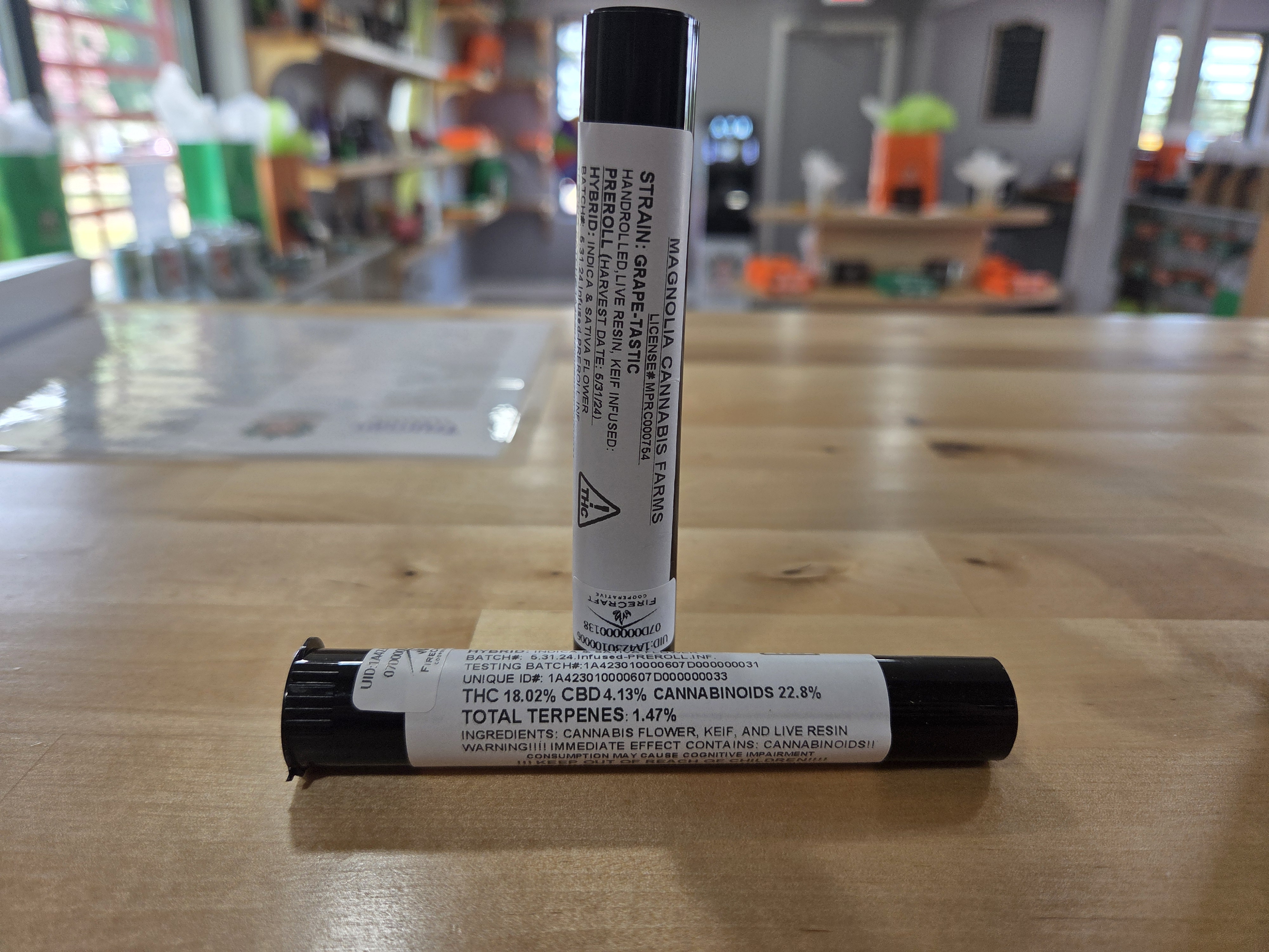 Photograph of product: Grape-Tastic infused  Pre-Roll