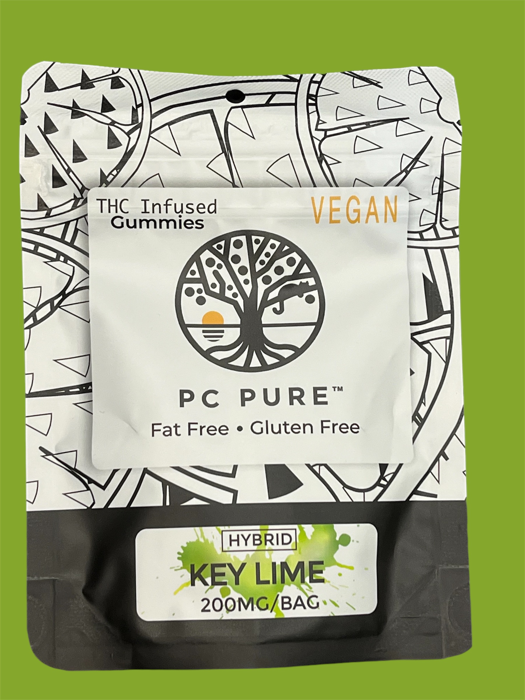 Photograph of product: PC PURE | KEY LIME | GUMMIES | 200MG