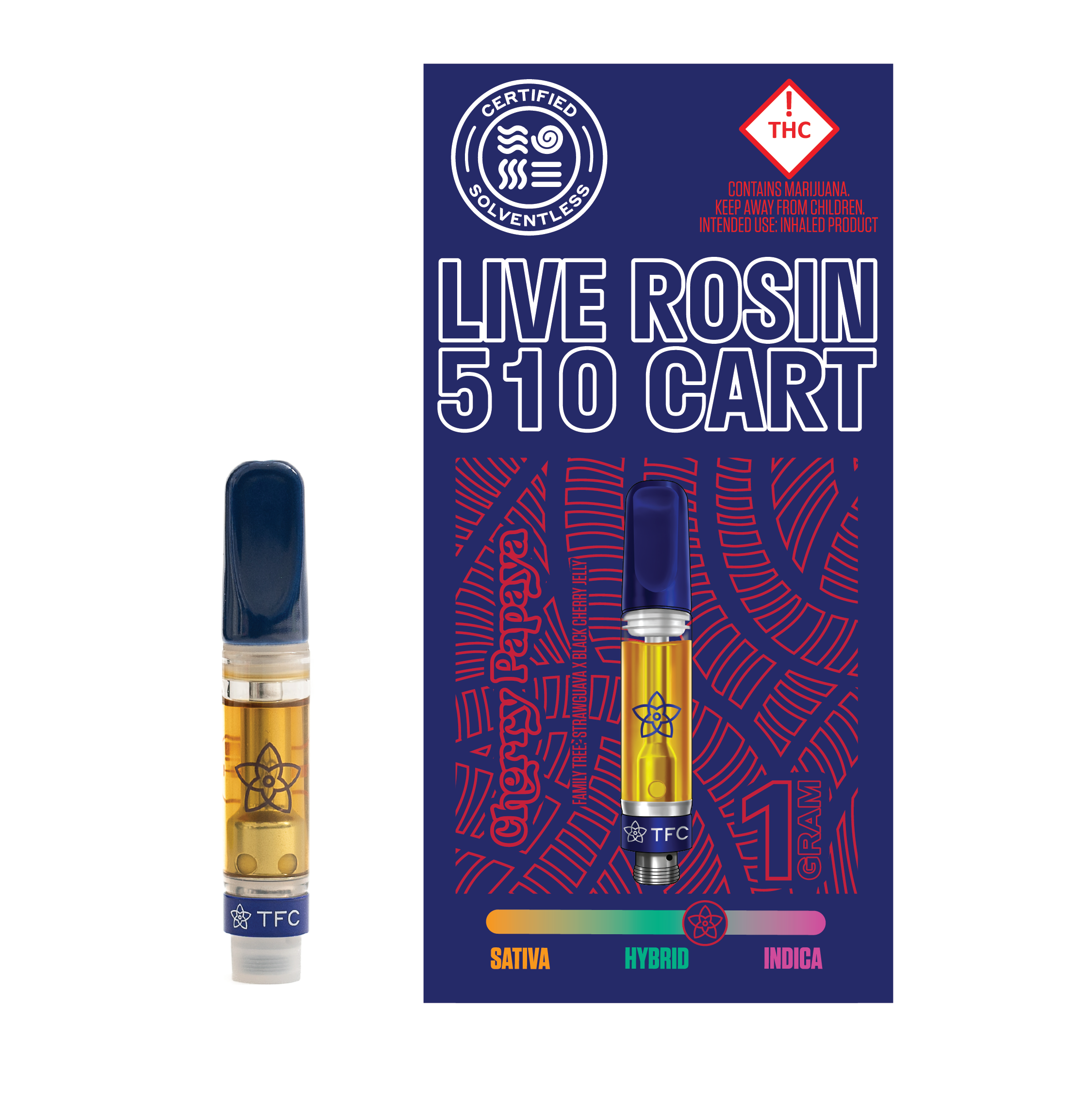 Photograph of product: The Flower Collective - PapaTropa (I) - 1g First Press Rosin Cart