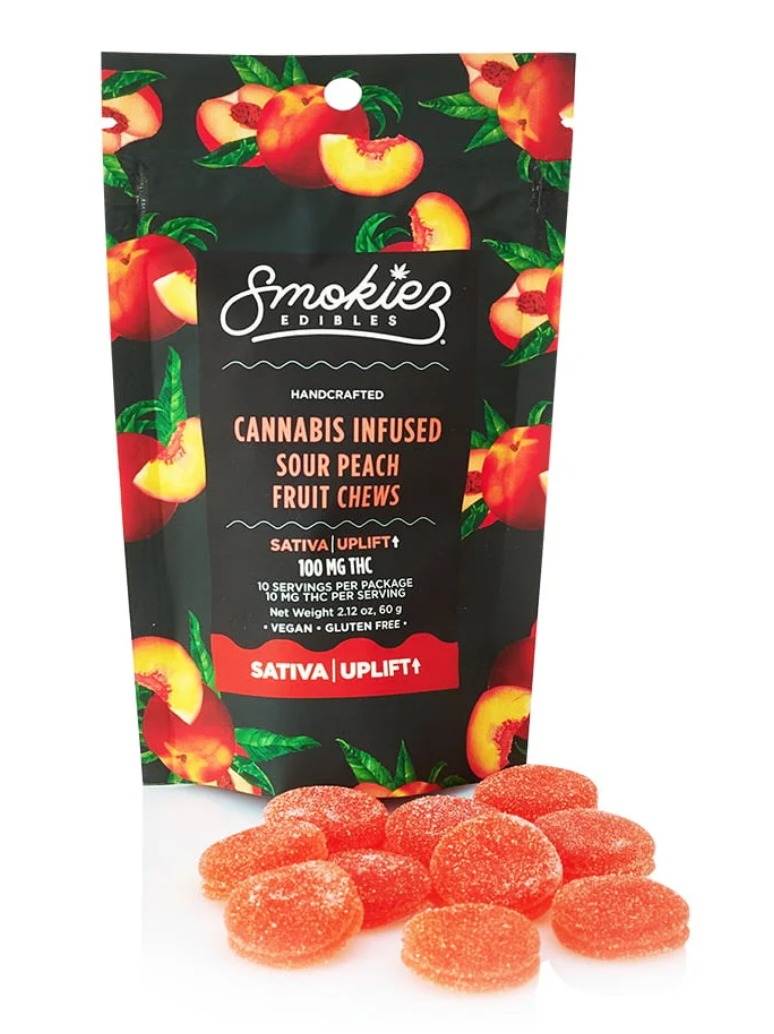 Photograph of product: Sour Peach 110mg -10pk