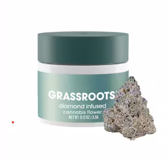 Photograph of product: Grassroots | 3.5g Diamond Infused Flower | Kush Mints