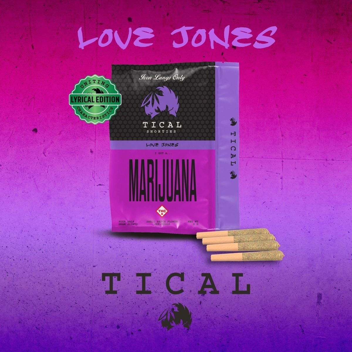 Photograph of product: Tical | Love Jones Pre-Roll 4pk