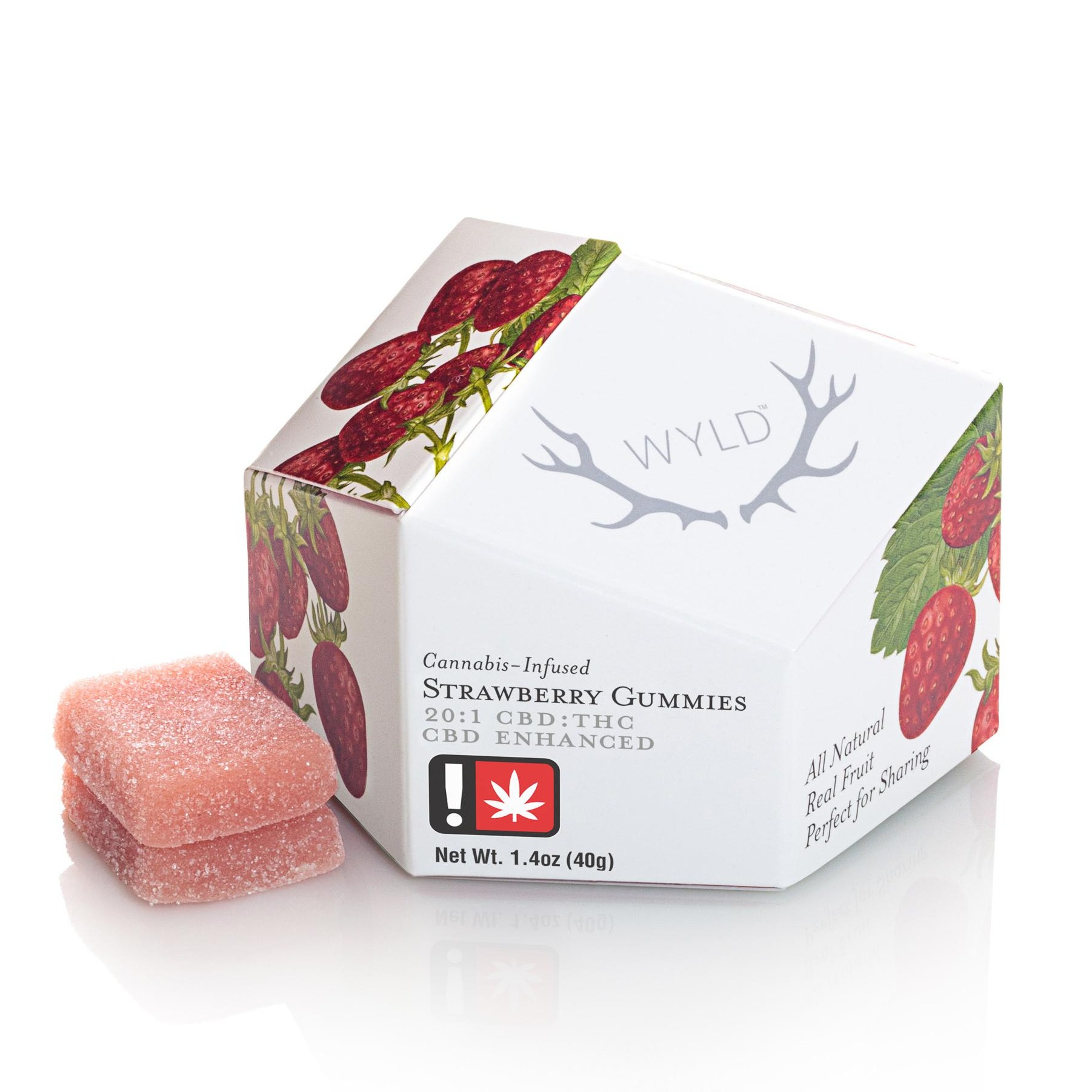 Photograph of product: Wyld: Strawberry 20:1 (CBD:TH-oui)