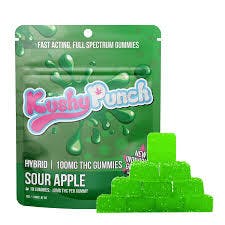 Photograph of Product: Sour Apple | 100mg Gummies 10pk