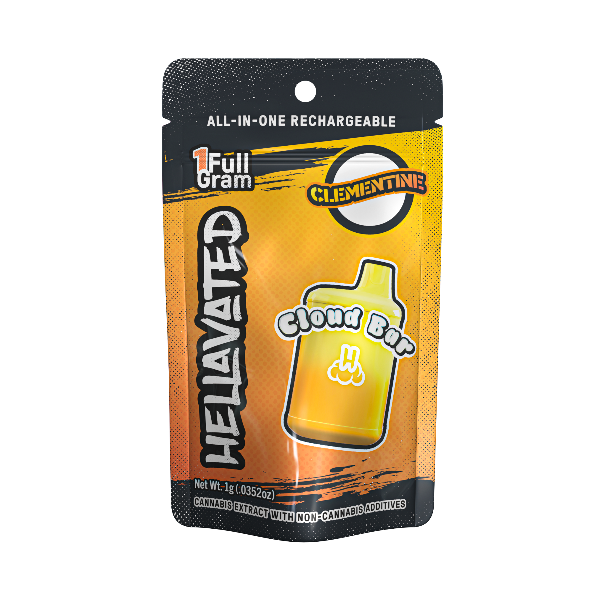 Photograph of product: Hellavated | Clementine Cloud Bar Disposable | 1.0g