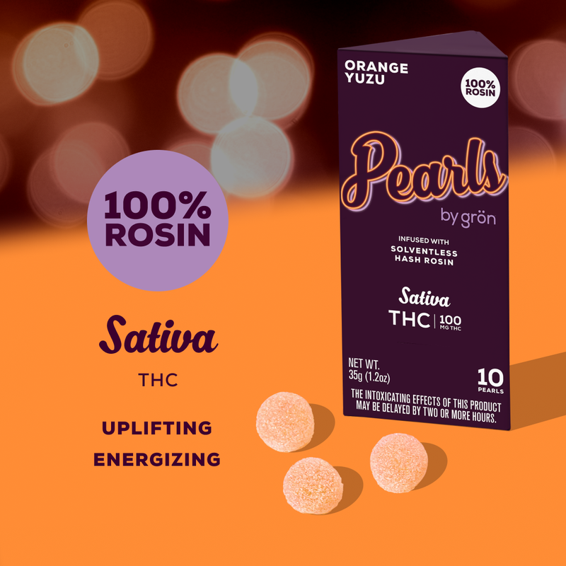 Photograph of product: Gron Orange Yuzu Pearls 'Rosin'-TH-oui-Sativia