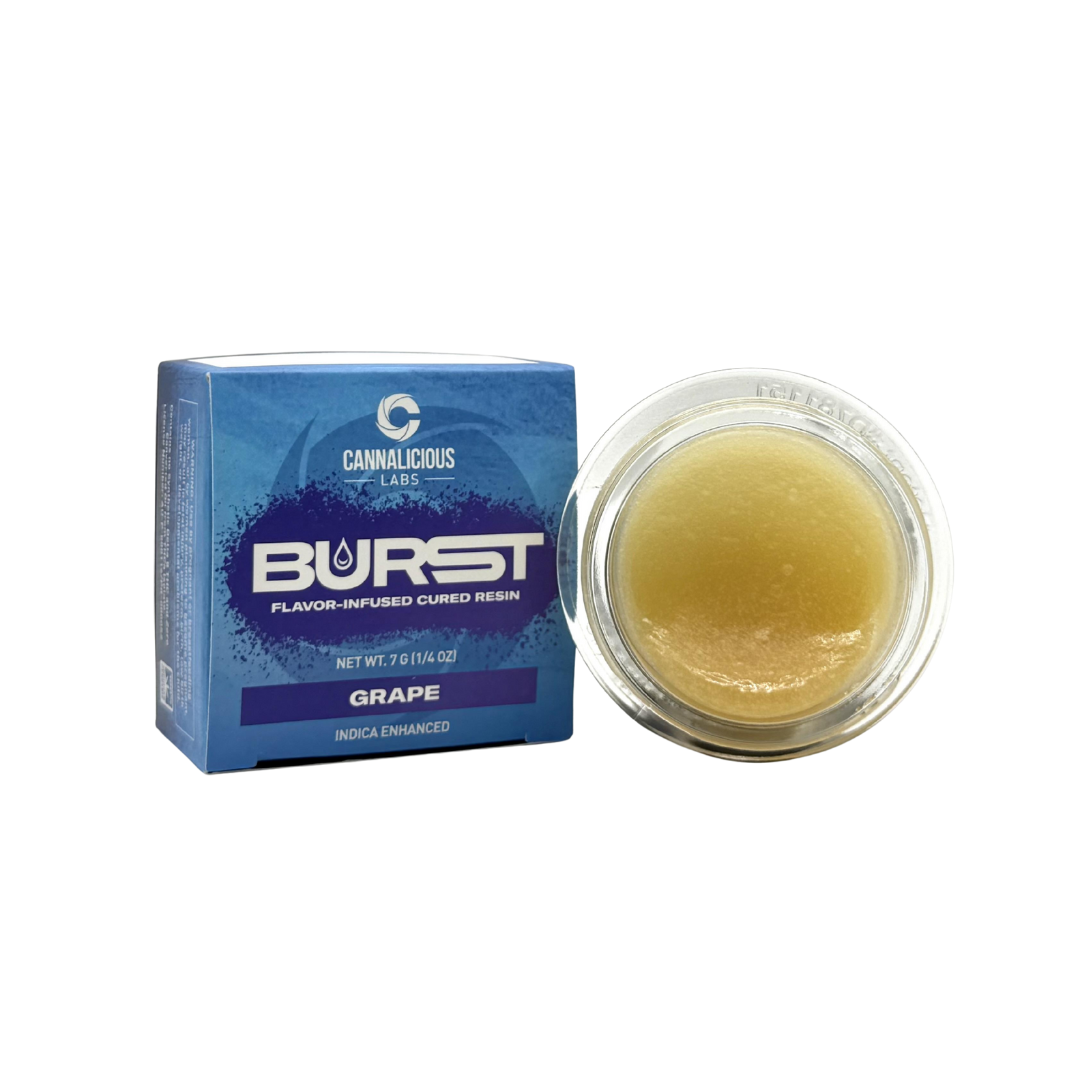 Photograph of product: Cannalicious Labs | Grape Infused Cured Resin Baller Jar | 7g