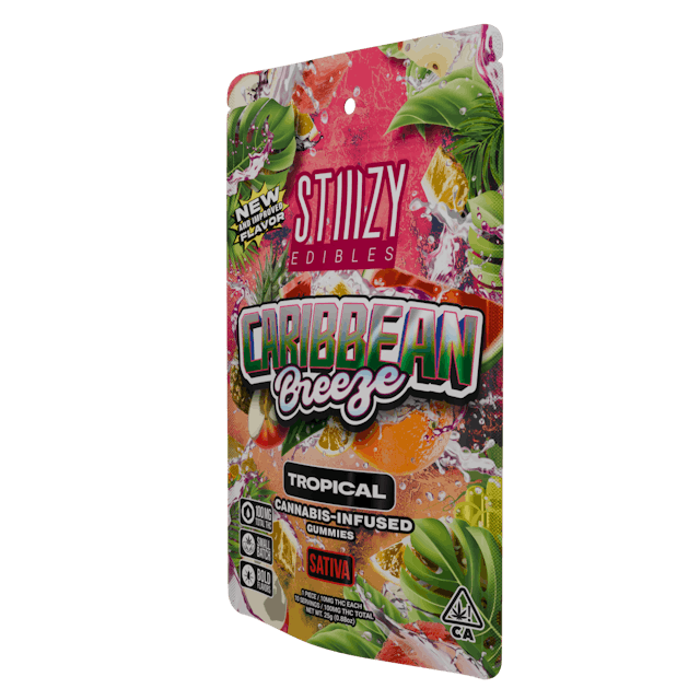 Photograph of product: - CARIBBEAN BREEZE - 100MG TROPICAL EDIBLES - 