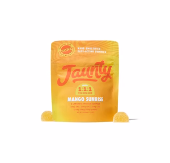 Photograph of product: Jaunty -Mango Sunrise - 1:1:1 -TH-oui:CBG:CBD -20mg- 2pk