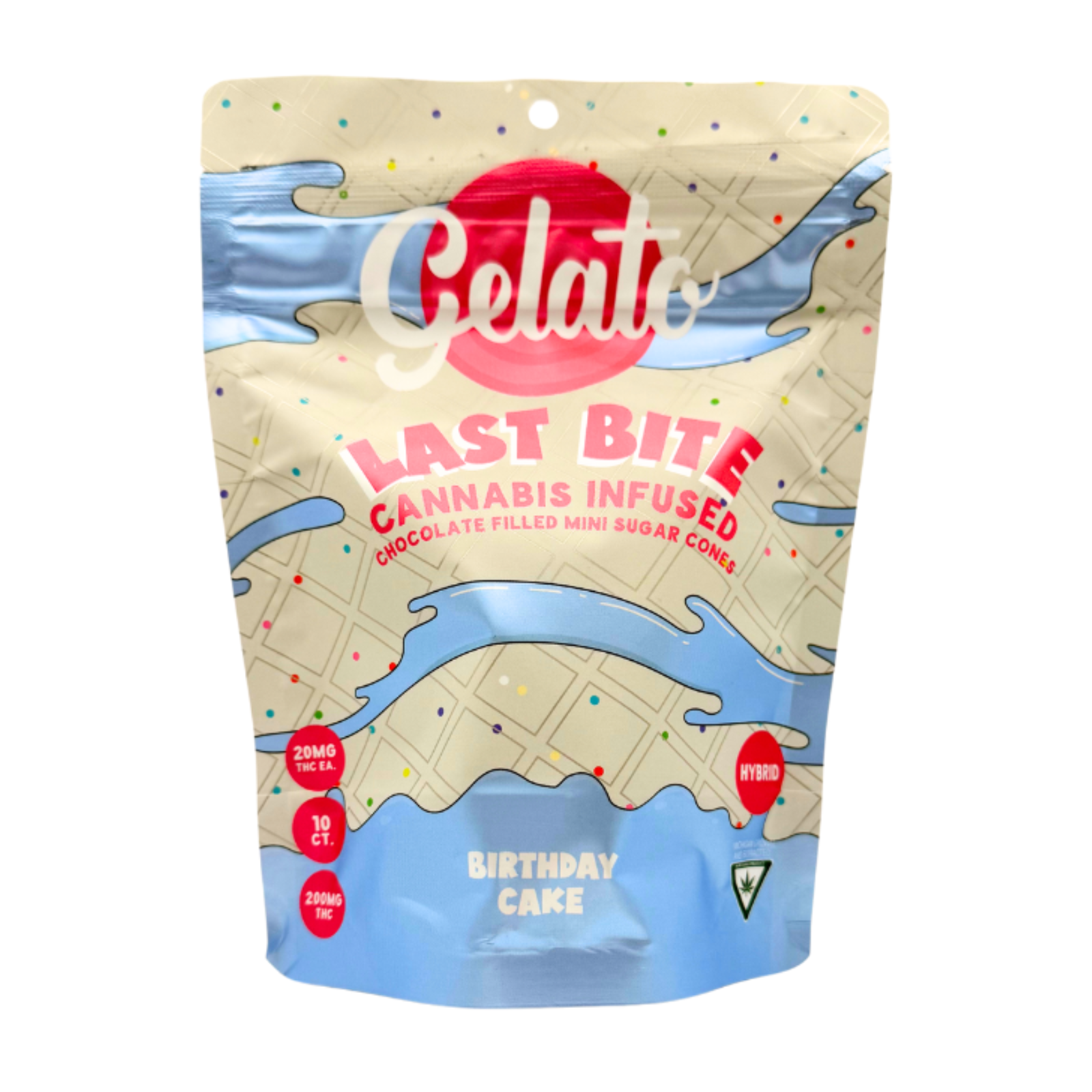 Photograph of product: Gelato | 200mg Last Bite 10pk | Birthday Cake